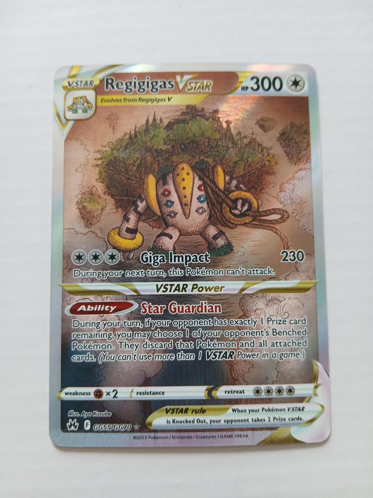 Regigigas VSTAR GG55/GG70 Holo Crown Zenith Galarian Gallery Pokemon NM – Photo 1