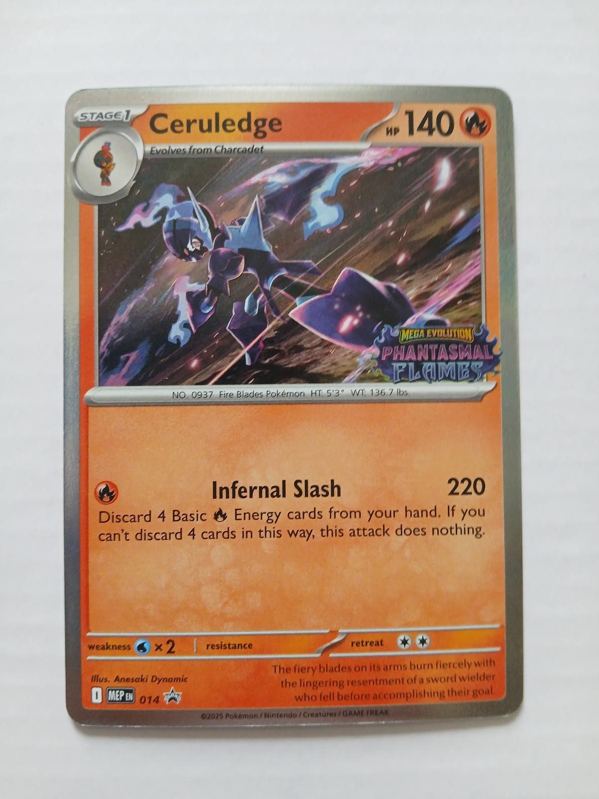 Ceruledge 014 Holo Promo ME: Mega Evolution Promo Pokemon Near Mint – Photo 1