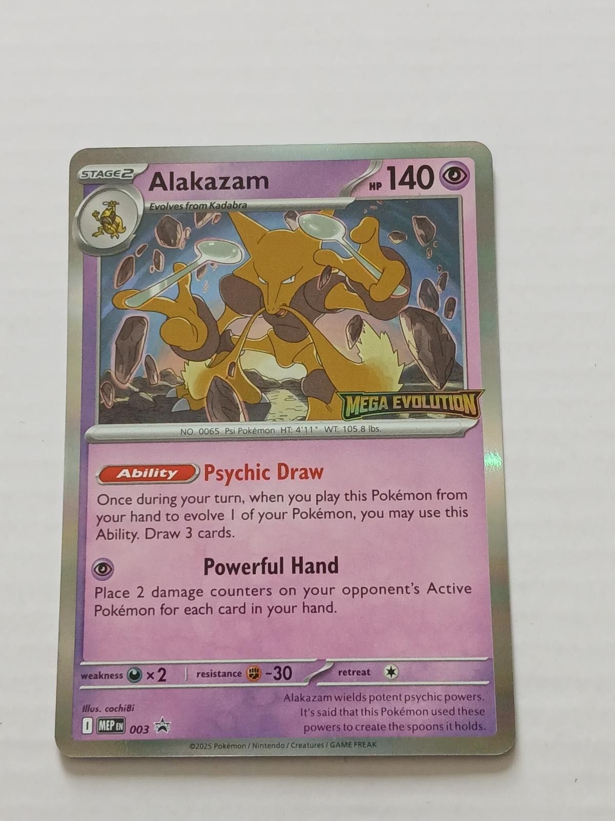 Alakazam 003 Promo ME: Mega Evolution Promo Pokemon Holo Near Mint – Photo 1